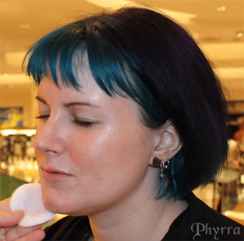 My face getting cleansed My face getting cleansed