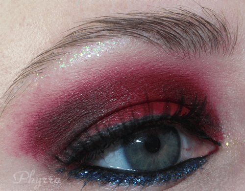 Wearing Sugarpill @#$%! and Bulletproof, Tarina Tarantino Cute Robot, Urban Decay Distortion and Spandex