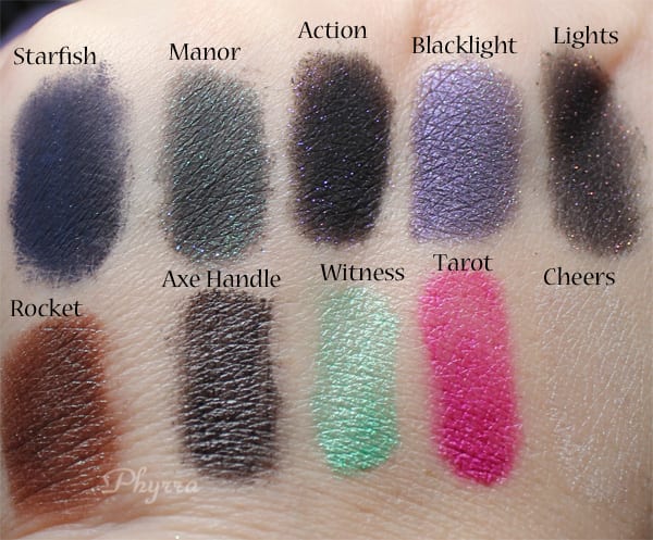 Whip Hand Cosmetics Eyeshadow Swatches