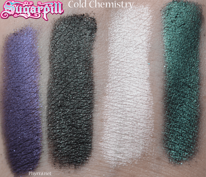 Sugarpill Cold Chemistry Review Swatches