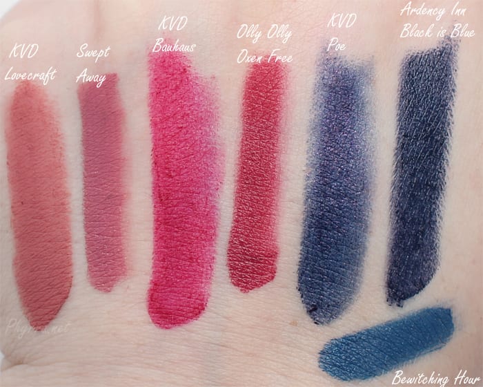 Limnit Lipsticks vs. Kat Von D comparison