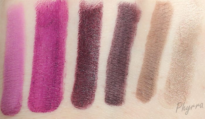 Colour Pop Brills, Leather, Feminist, Wet, Swatches