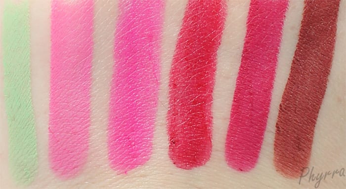 Colour Pop Lippie Stix Charm, Gossip, Tuxedo, Confetti, Cheers, Lady