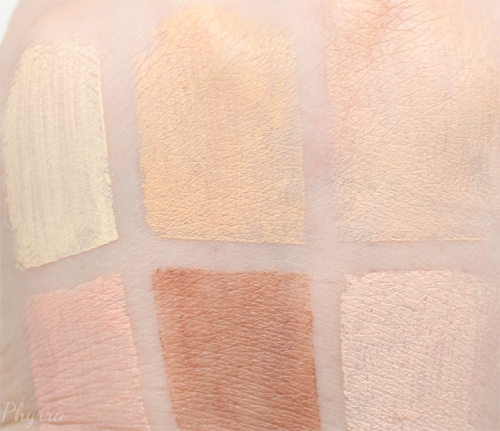 Nyx Conceal Correct Contour Cream Palette Light Swatches - phyrra.blog