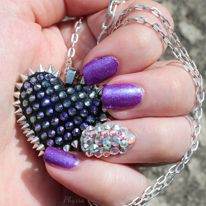 Girly Bits Defying Gravity Mani with Bunny Paige Jewelry and Static Nails