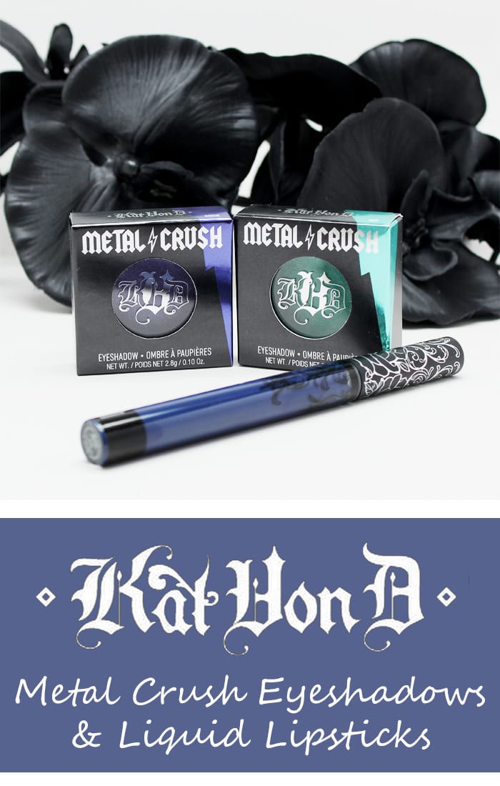 Kat Von D Metal Crush Eyeshadows in Danzig and Iggy, plus Everlasting Love Liquid Lipstick in Echo - phyrra.blog