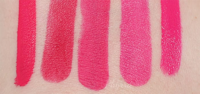 Urban Decay Matte Lipstick Swatch Comparisons