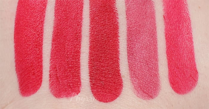 Urban Decay Matte Lipstick Swatch Comparisons