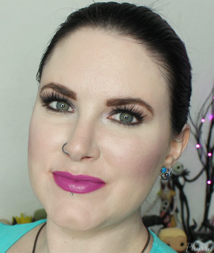 Wearing Urban Decay Matte Lipstick in Bittersweet on top of Bittersweet Pencil