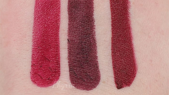 Urban Decay Matte Lipstick Swatch Comparisons
