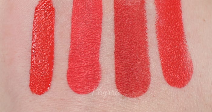 Urban Decay Matte Lipstick Swatch Comparisons