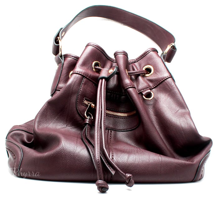 Scarleton Large Drawstring Handbag H107820 - Burgundy Wine