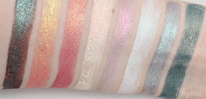 Makeup Geek Duochrome Pigment swatches