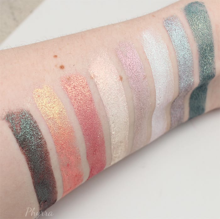 Makeup Geek Duochrome Pigment swatches