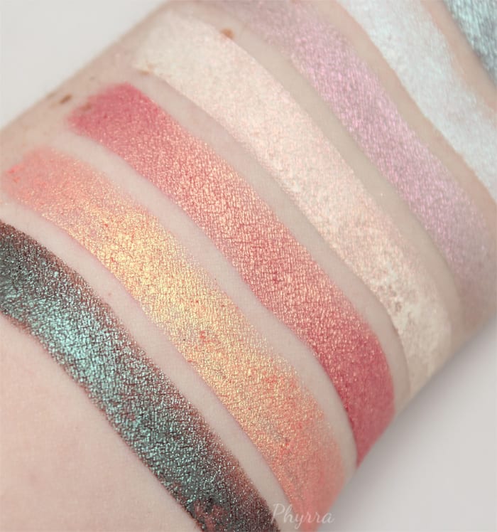 Makeup Geek Duochrome Pigment swatches