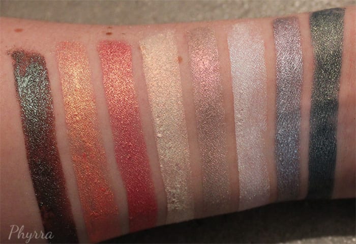Makeup Geek Duochrome Pigment swatches