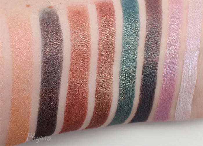 Makeup Geek Duochrome Eyeshadow swatches