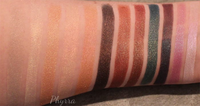 Makeup Geek Duochrome Eyeshadow swatches