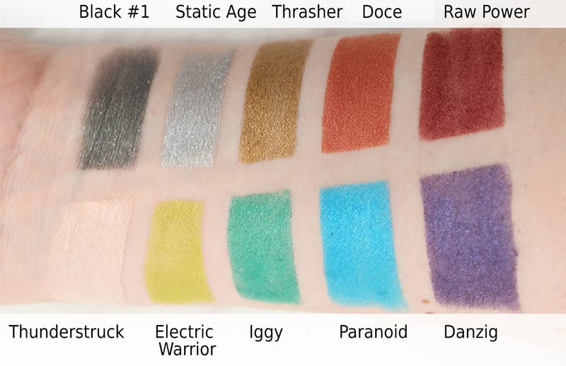 Kat Von D Metal Crush Eyeshadow Swatches