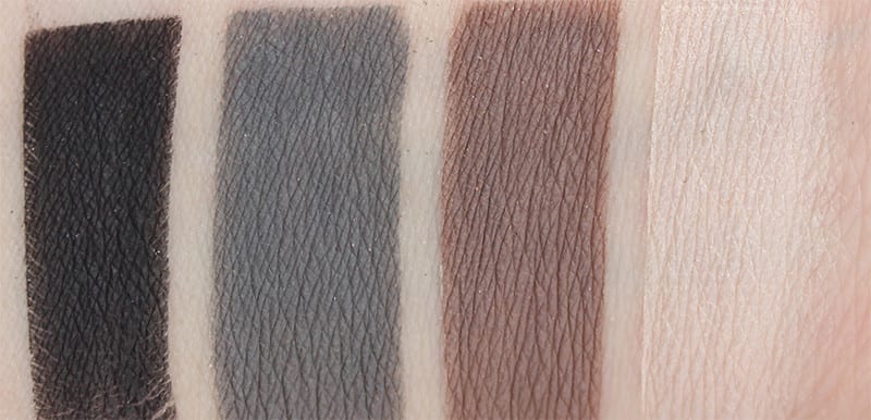Kat Von D Shade + Light Smoke Quad Swatches