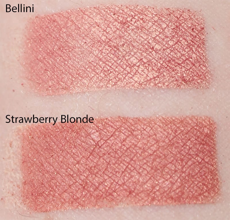 Silk Naturals Strawberry Blond dupe for Too Faced Bellini swatch
