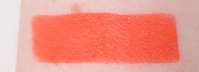 Makeup Geek Mandarine swatch, Sugarpill Flamepoint dupe