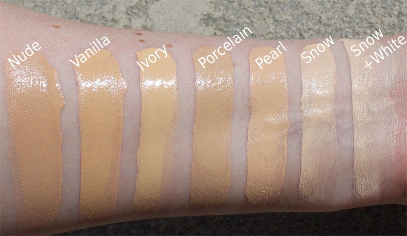 Too Faced Born This Way Foundation Swatches