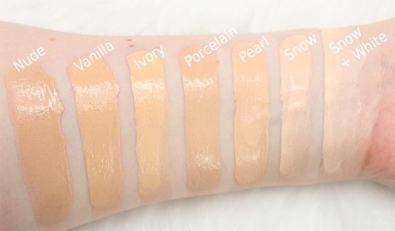 Too Faced Born This Way Foundation Swatches