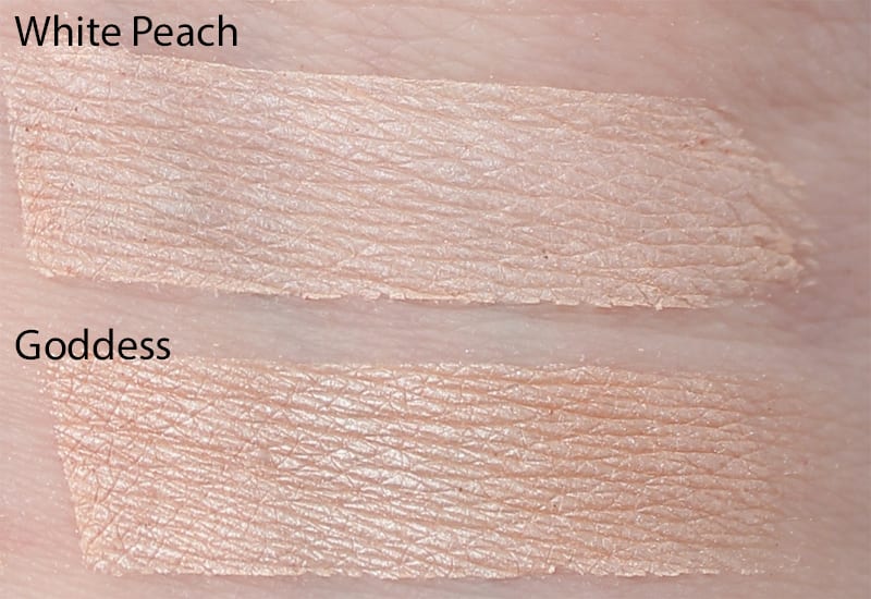 Silk Naturals Goddess dupe for Too Faced White Peach and Urban Decay Venus swatch