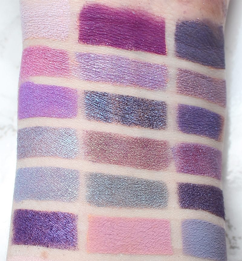 Best Purple Eyeshadows, Lipsticks and Blush - Purple Eyeshadow Swatches 1