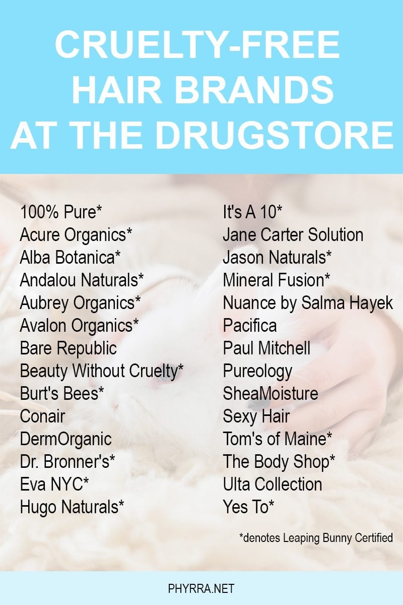 Cruelty Free Drugstore Hair Brands. These are brands you can find at Ulta, Target, Walgreens, CVS and Publix. Perfect for beauty on a budget!