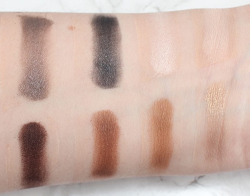 Tarte Rainforest of the Sea Eyeshadow Palette Vol. II swatches on fair skin