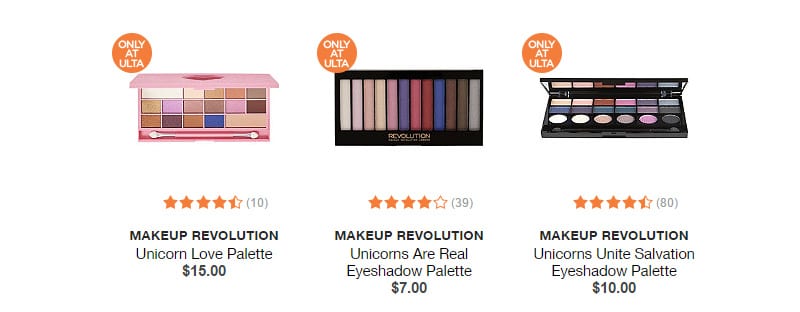 Makeup Revolution Unicorn Palettes