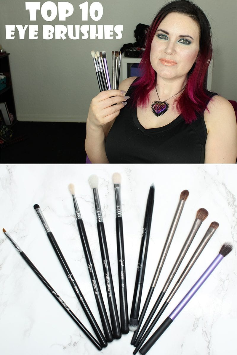 I made a short video to share my Top 10 Must Have Vegan Eye Brushes. In the video I discuss why these are my must have vegan eye brushes and how I use them. They're in my daily routine for hooded eyes. With hooded eyes like mine, I need a lot of small brushes that fit into my limited lid space. I think these brushes would also be good for monolid eyes as well. 