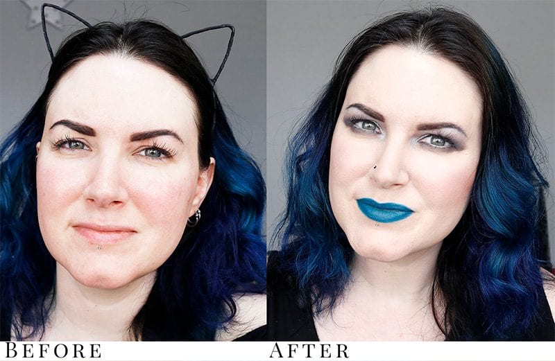 Before and After with the Ordinary Serum Foundation in 1NS