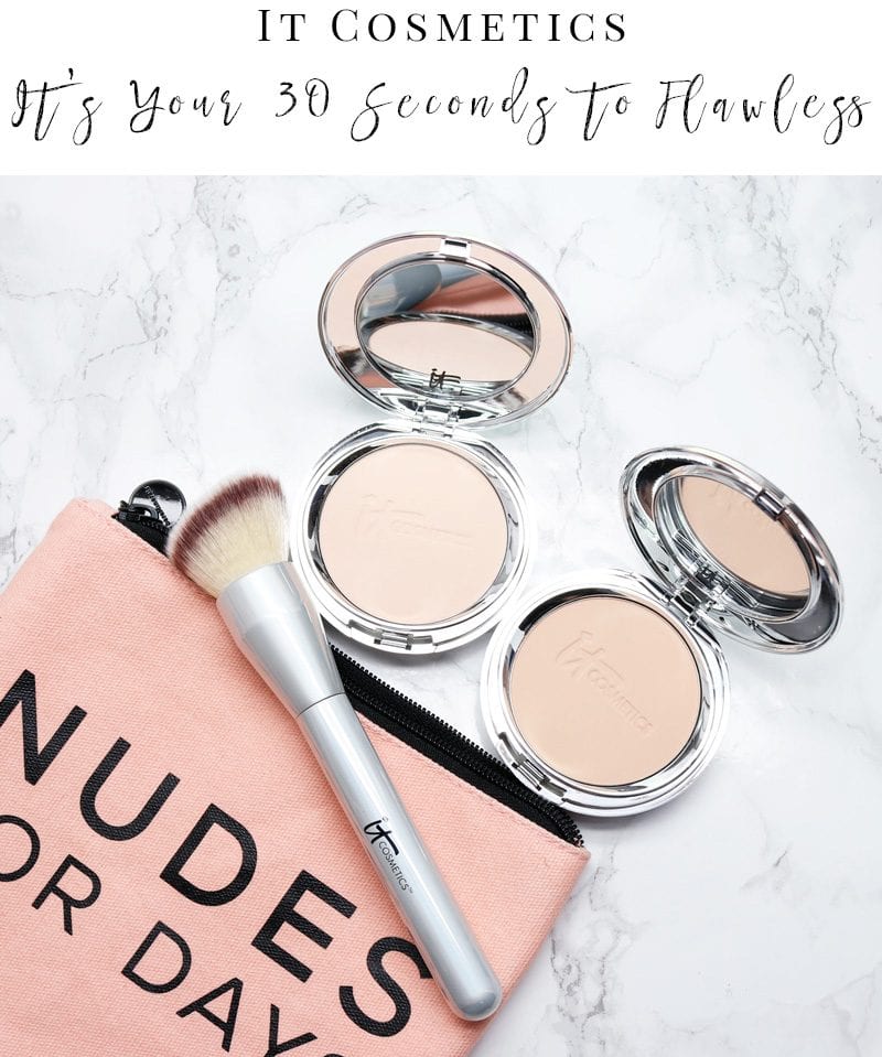 It Cosmetics It's Your 30 Seconds to Flawless Looking Skin - Fair & Light shades swatched together. You need to see this awesome set!