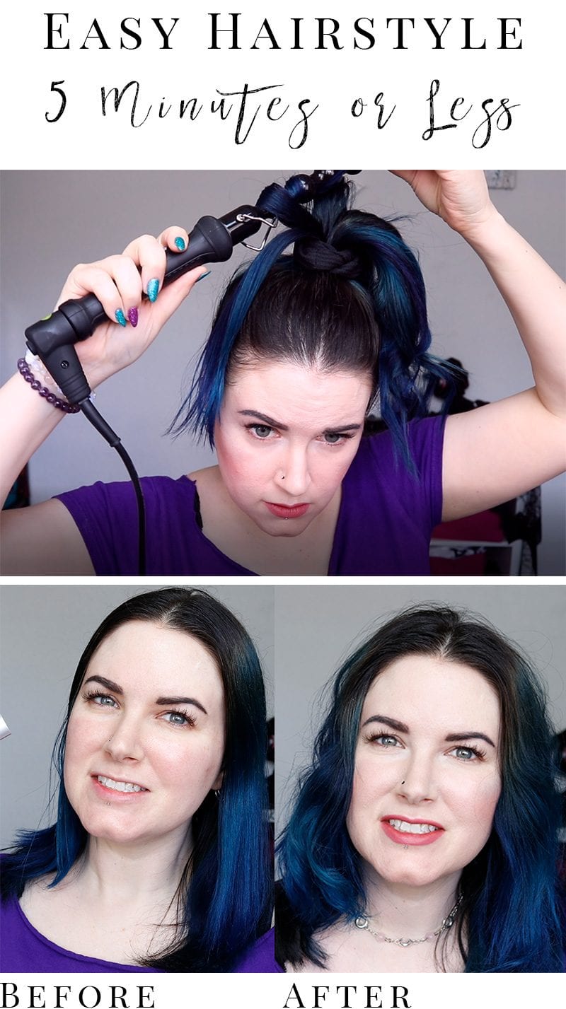 Easy Hairstyles - I love easy hairstyles that take 5 minutes or less. This is how I create easy beachy waves to give my fine thin straight hair body.