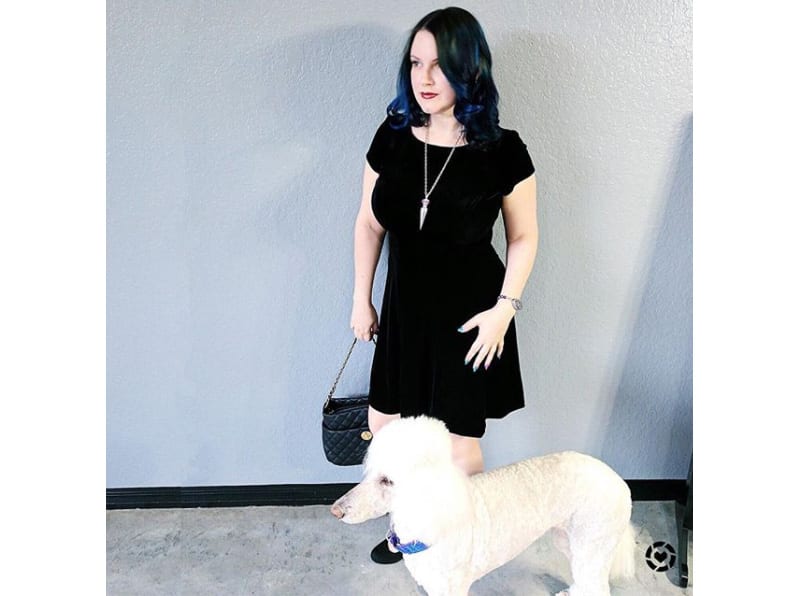 90s Black Velvet Dress