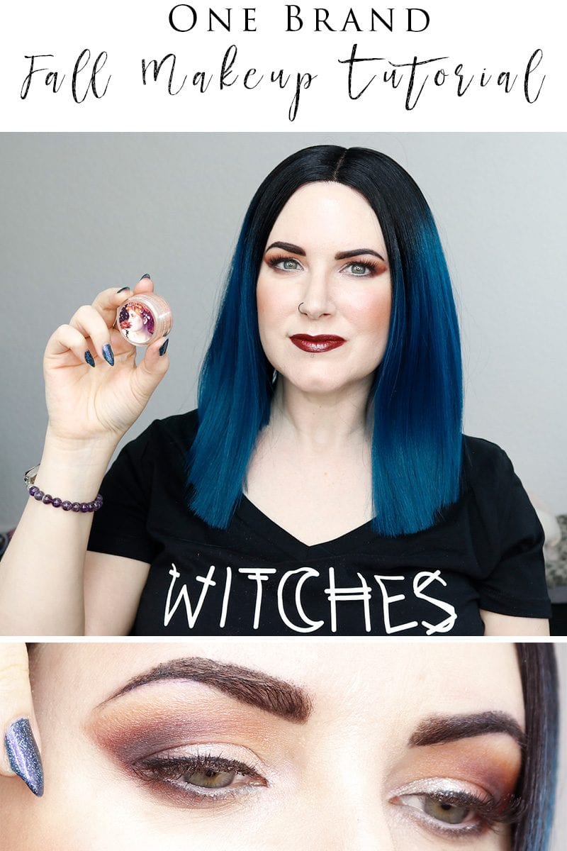 Aromaleigh Kupala Fall Cruelty-Free Makeup Tutorial - I created a one brand makeup tutorial featuring Aromaleigh. You can recreate this look with Urban Decay Naked Heat, Anastasia Modern Renaissance or Too Faced Just Peachy palettes plus Kat Von D Alchemist. #fallmakeup #fall #tutorial #aromaleigh #urbandecay #katvond