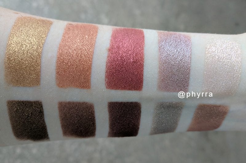 Urban Decay Heavy Metals Palette Swatches