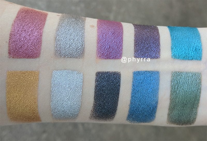 Urban Decay Heavy Metals Palette Swatches
