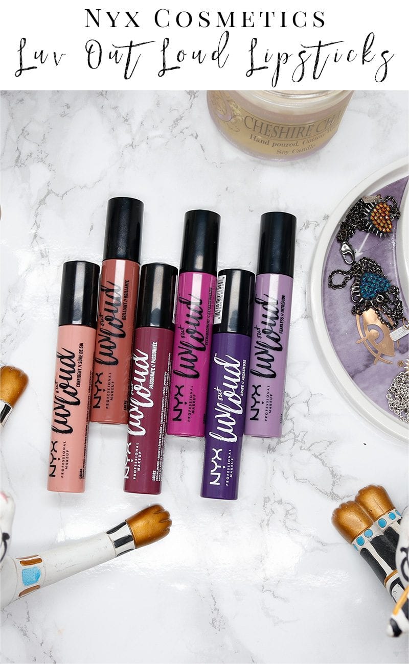 Nyx Luv Out Loud Liquid Lipsticks -  This entire collection is made up of beautiful purples and nudes. The Luv Out Loud collection is named after qualities that make a person beautiful inside and out, as well as inspiring.