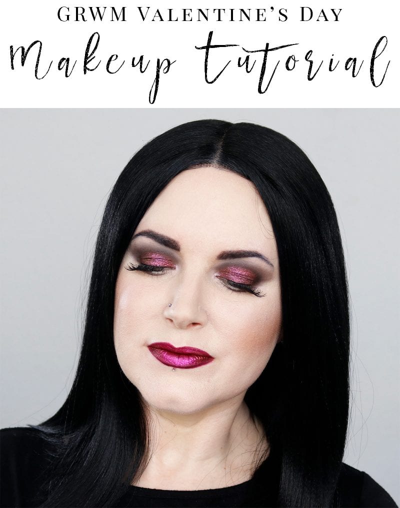 GRWM Valentine's Day cruelty-free makeup tutorial. It's a smoky red look with a gothic feel. 