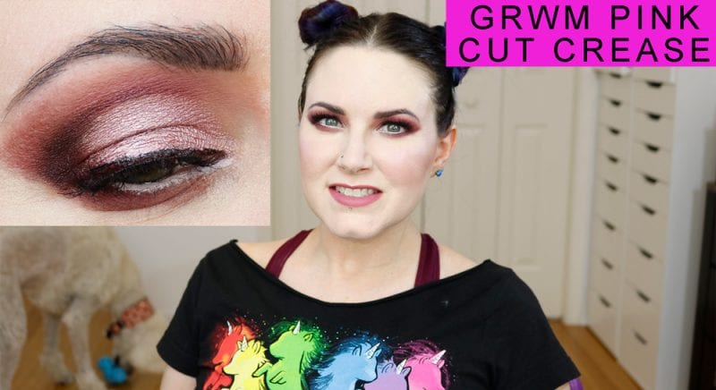 GRWM Hair & Makeup Pink Cut Crease Tutorial