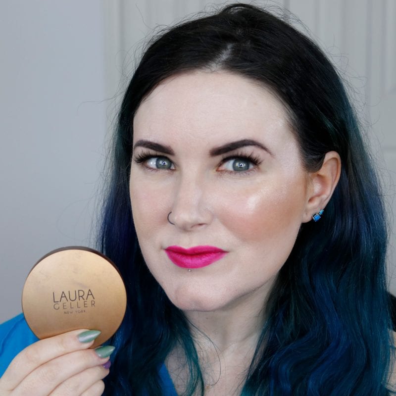 Laura Geller Beach Matte Baked Hydrating Bronzer in Sunrise Fair swatch