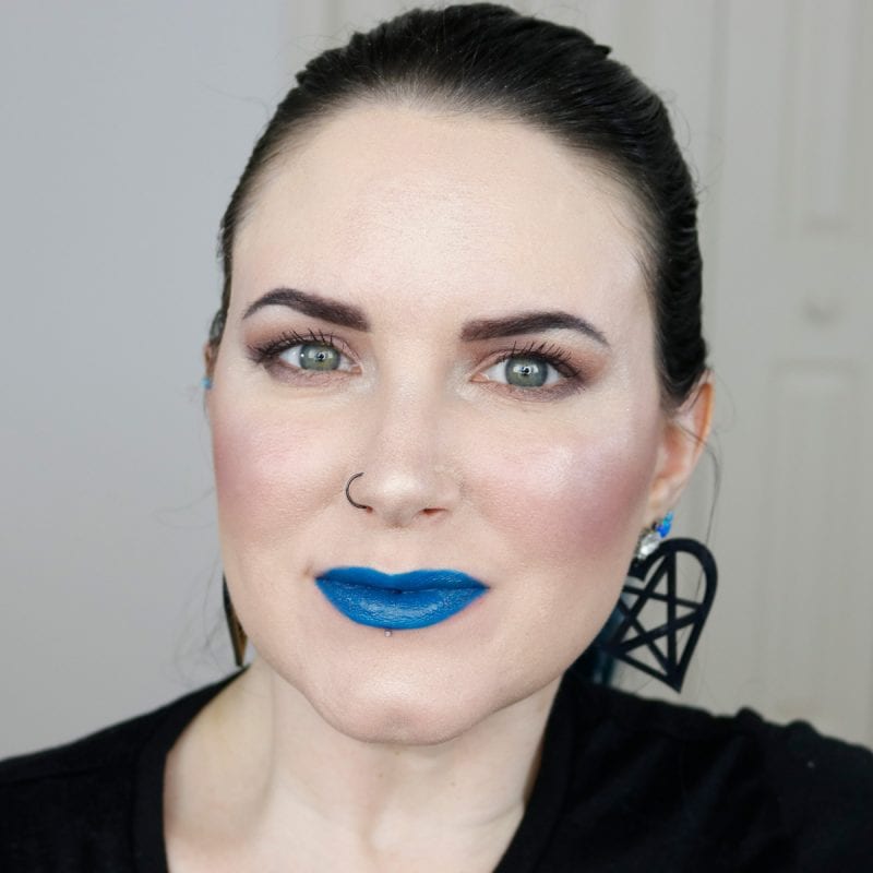 Urban Decay Vice Lipstick in Control swatched on fair skin