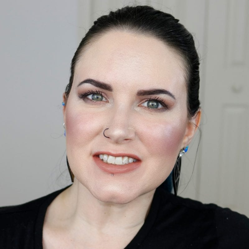 Urban Decay Vice Lipstick in Safeword swatched on fair skin