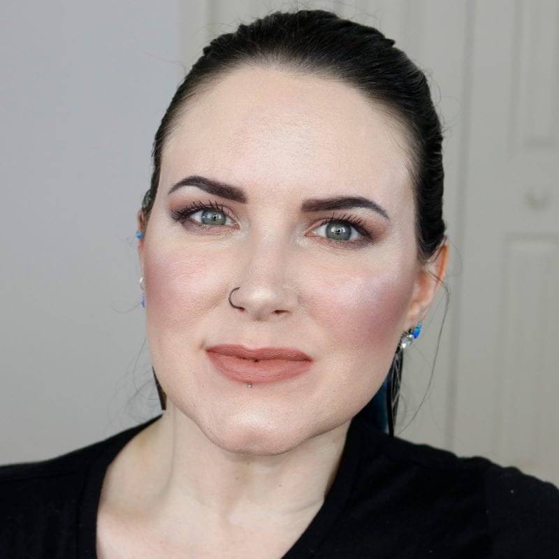 Urban Decay Vice Lipstick in Safeword swatched on pale skin