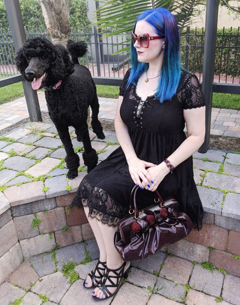 Bunny Paige Micro Spiked Heart Necklace in Volcano