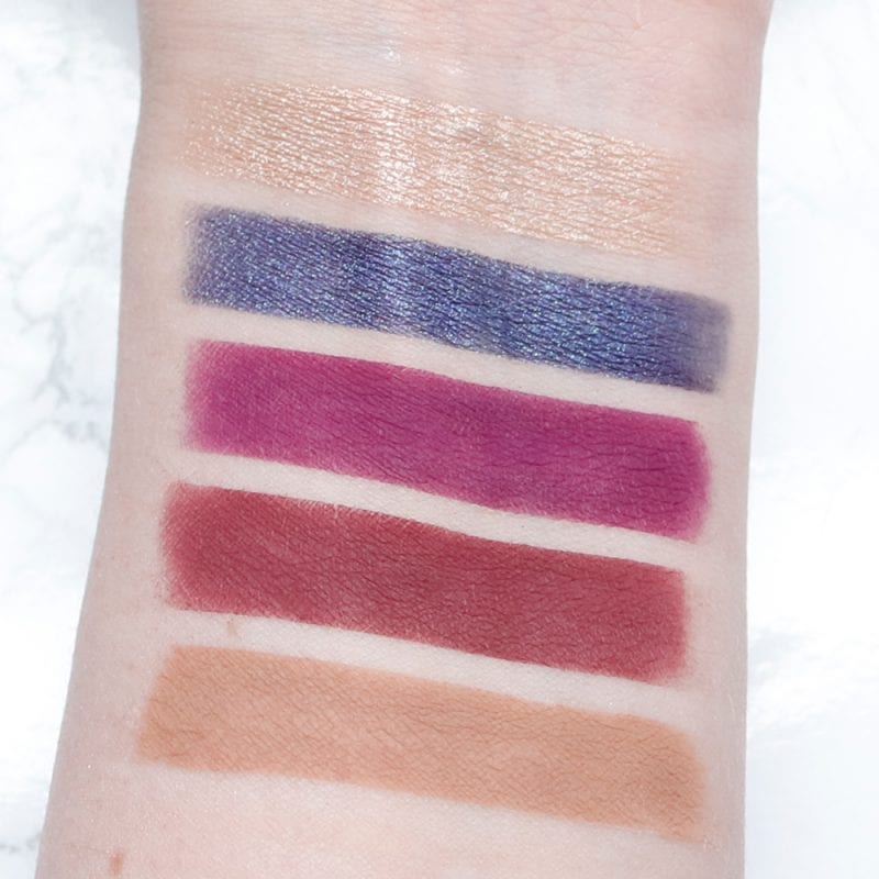 Natasha Denona Mini Lila Palette swatched on pale skin